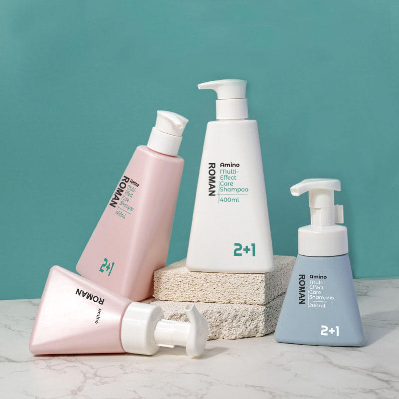 สามเหลี่ยม 200ml 400ml PET Facial Cleanser Foaming Mousse ปั๊มขวดพลาสติกขวดโฟม Liquid SOAP Dispenser