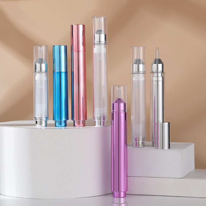 5ml 10ml 15ml เครื่องสำอางค์เข็มฉีดยาบรรจุภัณฑ์ 5ml 10ml 15ml 20ml ครีมบำรุงรอบดวงตาเซรั่มปั๊ม Airless ขวดเข็มฉีดยา