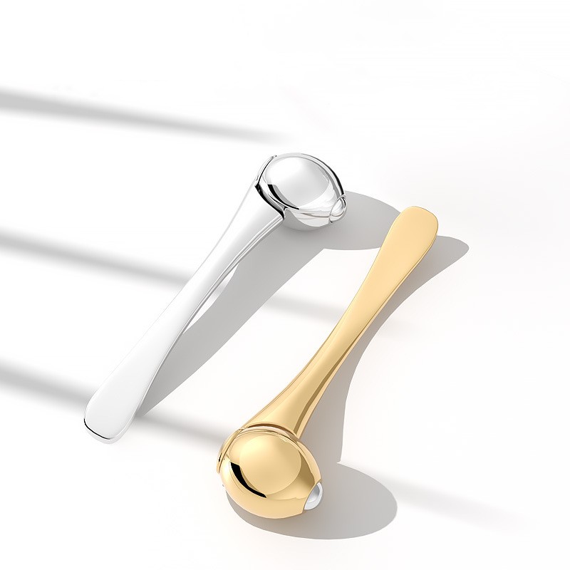Eye Roller นวด Stick Eye Cream Applicator Spatulas เครื่องสำอางต่อต้านริ้วรอยบนใบหน้าช้อน Gold Alloy Face Care เครื่องมือ Eye Roller นวด Stick Eye Cream Applicator Spatulas เครื่องสำอางต่อต้านริ้วรอยบนใบหน้าช้อน Gold Alloy Face Care เครื่องมือ