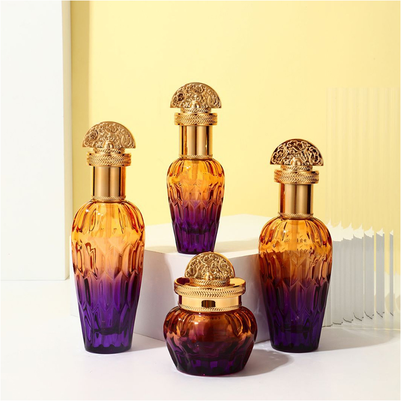 Frosted Clear Glass บรรจุภัณฑ์บำรุงผิวบรรจุภัณฑ์เครื่องสำอางขวดโลชั่นแก้วพร้อมปั๊มหยด Frosted Clear Glass บรรจุภัณฑ์บำรุงผิวบรรจุภัณฑ์เครื่องสำอางขวดโลชั่นแก้วพร้อมปั๊มหยด