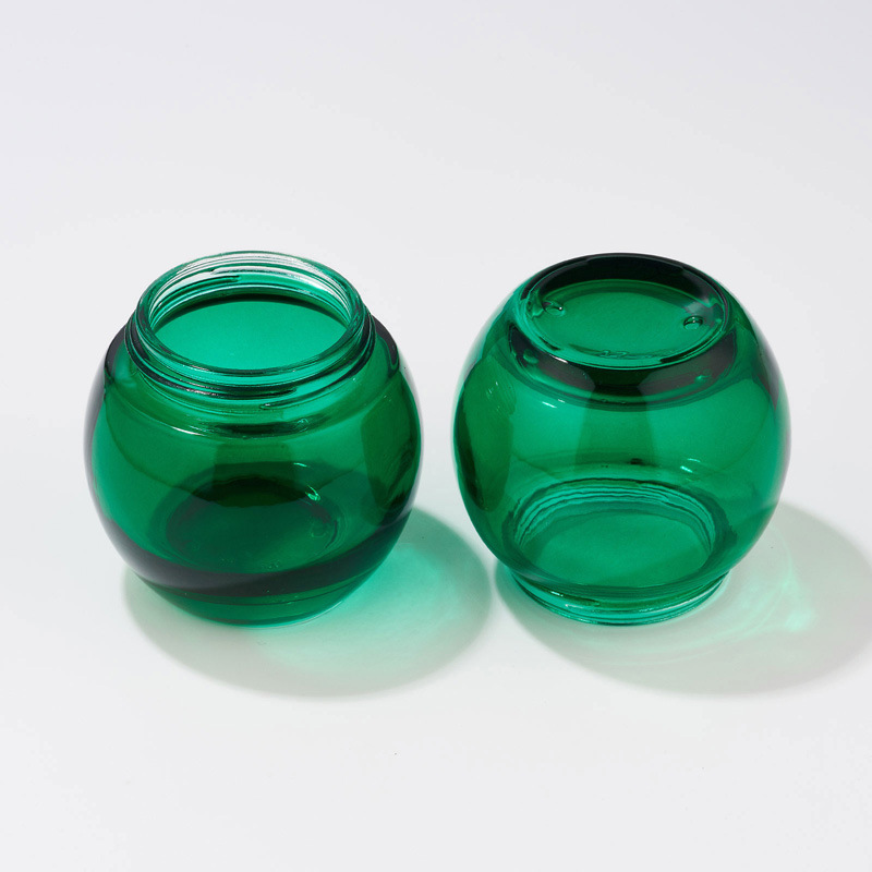 ขวดเครื่องสำอางแก้วใสสีเขียวขวดโลชั่นบำรุงผิวเปล่า ขวดเครื่องสำอางแก้วใสสีเขียวขวดโลชั่นบำรุงผิวเปล่า