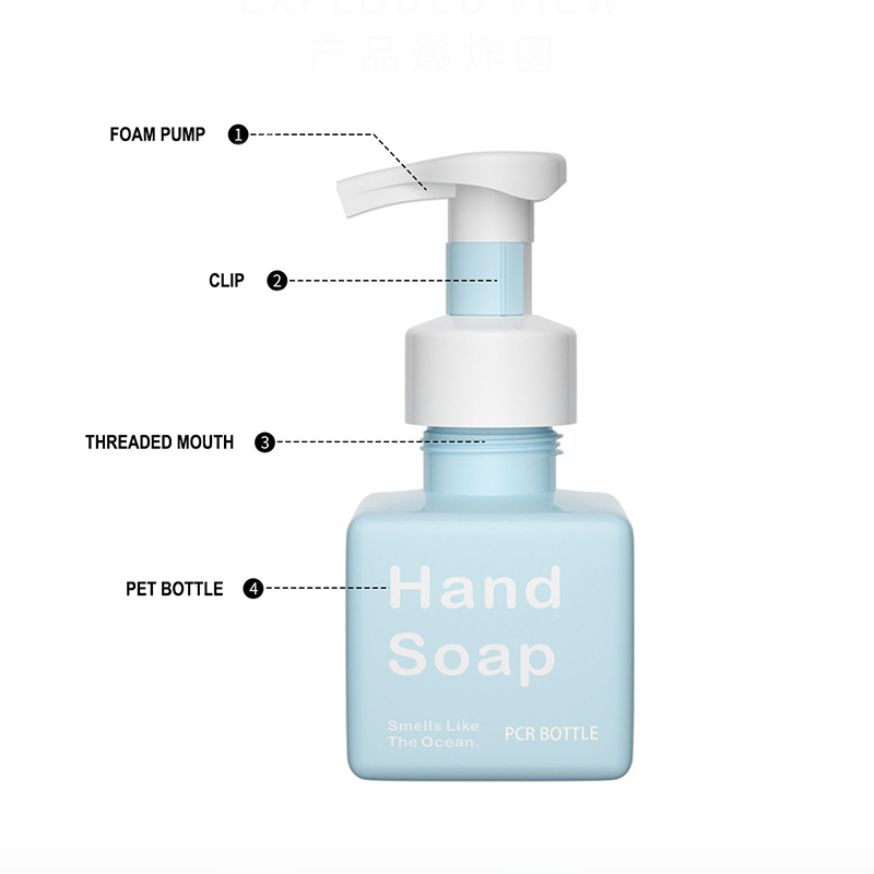 รีฟิล PCR 250 มล. น้ำยาทำความสะอาดผิวหน้าสี่เหลี่ยมตู้ทำสบู่สบู่เหลวล้างมือพลาสติกขวดล้างร่างกายพร้อมปั๊มโฟม รีฟิล PCR 250 มล. น้ำยาทำความสะอาดผิวหน้าสี่เหลี่ยมตู้ทำสบู่สบู่เหลวล้างมือพลาสติกขวดล้างร่างกายพร้อมปั๊มโฟม