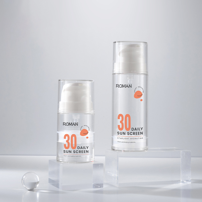 15ml 30ml 50ml 100ml 120ml ขวดปั๊มบรรจุภัณฑ์ Airless สีขาวใสสำหรับดูแลผิวเซรั่มน้ำมันร่างกาย 15ml 30ml 50ml 100ml 120ml ขวดปั๊มบรรจุภัณฑ์ Airless สีขาวใสสำหรับดูแลผิวเซรั่มน้ำมันร่างกาย