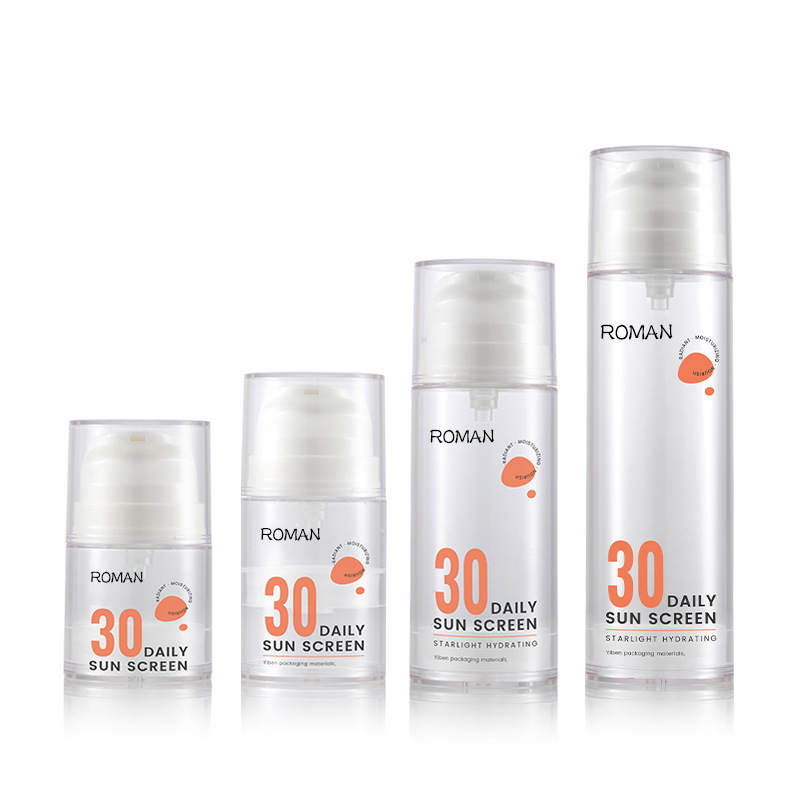 15ml 30ml 50ml 100ml 120ml ขวดปั๊มบรรจุภัณฑ์ Airless สีขาวใสสำหรับดูแลผิวเซรั่มน้ำมันร่างกาย 15ml 30ml 50ml 100ml 120ml ขวดปั๊มบรรจุภัณฑ์ Airless สีขาวใสสำหรับดูแลผิวเซรั่มน้ำมันร่างกาย
