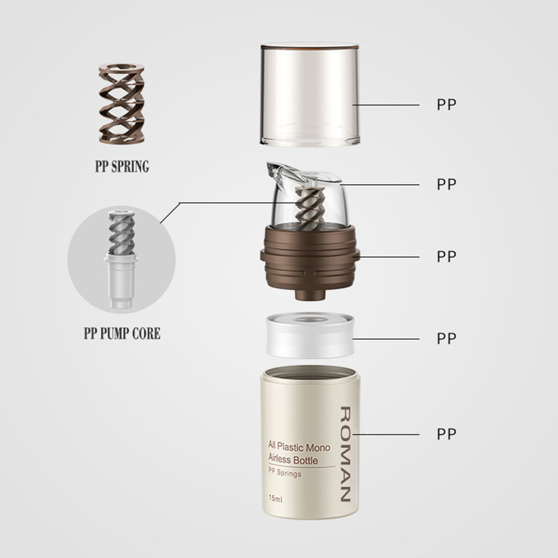 พลาสติกสีน้ำตาล Airless เครื่องสำอางค์ครีมล้างขวดปั๊ม Skincare Dispenser คอนเทนเนอร์แต่งหน้าสำหรับครีมเจลโลชั่น พลาสติกสีน้ำตาล Airless เครื่องสำอางค์ครีมล้างขวดปั๊ม Skincare Dispenser คอนเทนเนอร์แต่งหน้าสำหรับครีมเจลโลชั่น