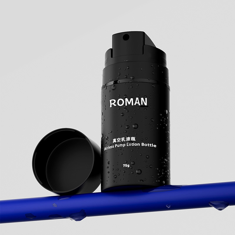 Matte Black ขวดโลชั่น 15ml 30ml 50ml 100ml 120ml 150ml Skincare Essence ปั๊มขวดสุญญากาศสำหรับบรรจุภัณฑ์เครื่องสำอาง Matte Black ขวดโลชั่น 15ml 30ml 50ml 100ml 120ml 150ml Skincare Essence ปั๊มขวดสุญญากาศสำหรับบรรจุภัณฑ์เครื่องสำอาง