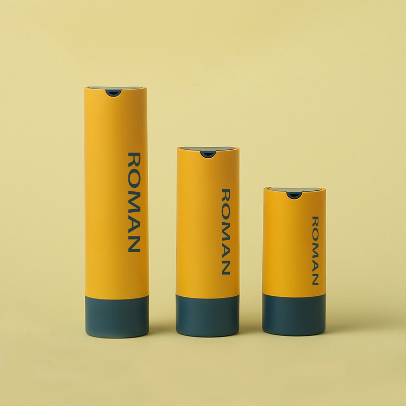 คอนเทนเนอร์เซรั่มเครื่องสำอางพลาสติกกลมผลิตภัณฑ์ดูแลผิวขวดปั๊มสุญญากาศสำหรับโลชั่นหรือหมอกใบหน้า 15ml 30ml 50ml