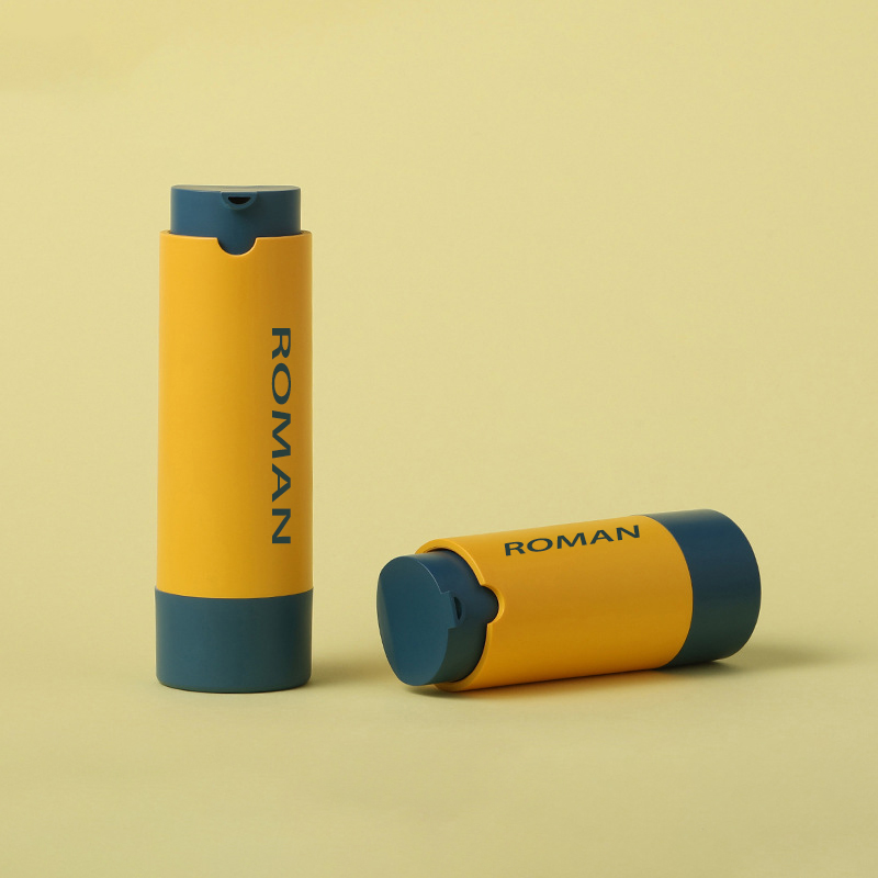 คอนเทนเนอร์เซรั่มเครื่องสำอางพลาสติกกลมผลิตภัณฑ์ดูแลผิวขวดปั๊มสุญญากาศสำหรับโลชั่นหรือหมอกใบหน้า 15ml 30ml 50ml คอนเทนเนอร์เซรั่มเครื่องสำอางพลาสติกกลมผลิตภัณฑ์ดูแลผิวขวดปั๊มสุญญากาศสำหรับโลชั่นหรือหมอกใบหน้า 15ml 30ml 50ml