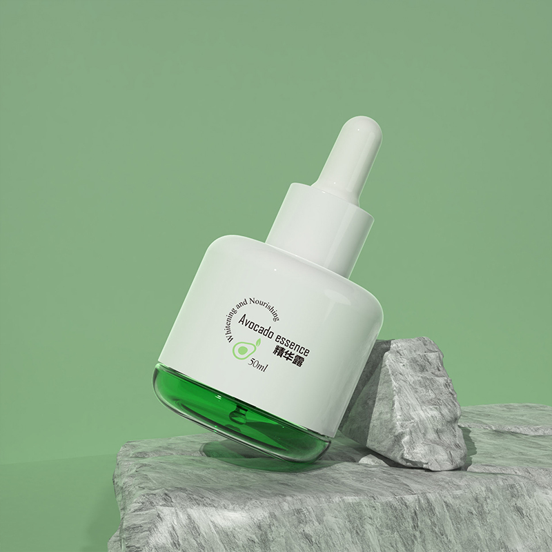 ขวดน้ำมันหอมระเหย 50 มล. หยดเซรั่มเอสเซ้นส์พลาสติก PETG สีเขียวใสป้องกันการรั่วสำหรับการดูแลผิวหน้าและดวงตา ขวดน้ำมันหอมระเหย 50 มล. หยดเซรั่มเอสเซ้นส์พลาสติก PETG สีเขียวใสป้องกันการรั่วสำหรับการดูแลผิวหน้าและดวงตา