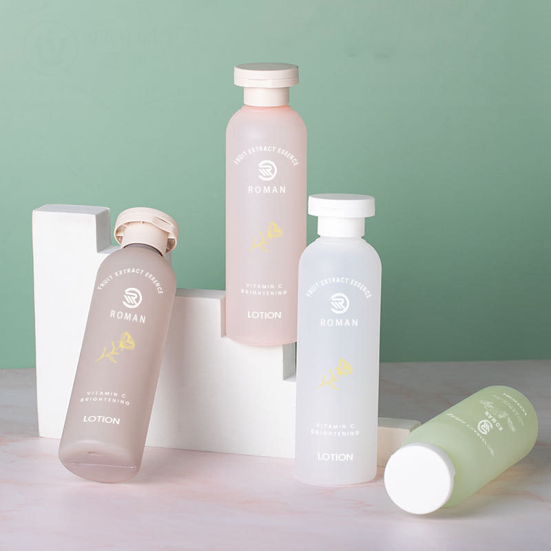 100ml 150ml 200ml 250ml น้ำมันหอมระเหย PURE DEW Matte ขวด PET ฝาครอบ Skin Care ผลิตภัณฑ์ขวด Essence Water Toner ขวด