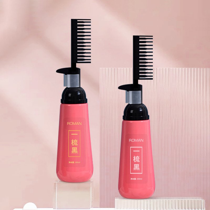 150ml 180ml 200ml ปั๊มโฟม Salon Hair Comb น้ำมันขวดพลาสติกหวีผม Applicator ขวด