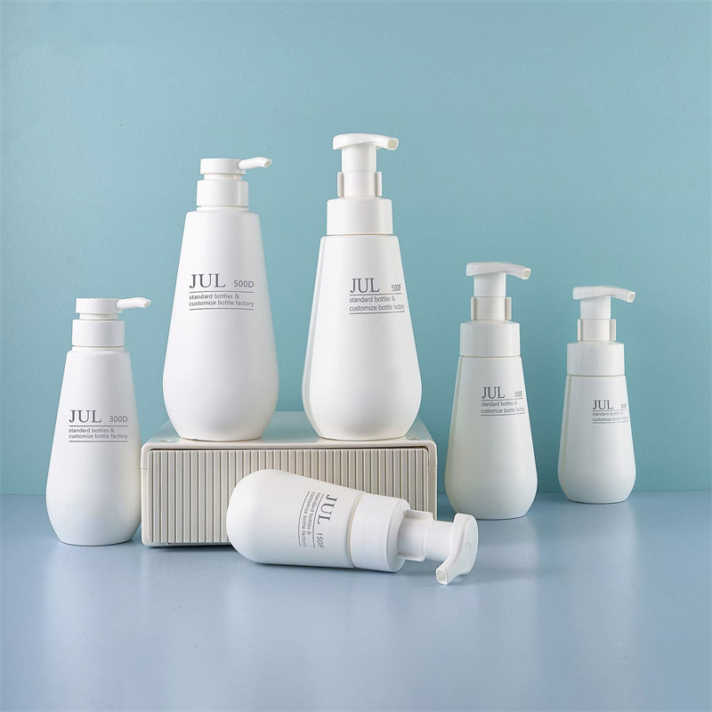 150ml 200ml 300ml Pure White Body Wash Lash แชมพูขวดปั๊มโฟมรีไซเคิล Bath Body Care คอนเทนเนอร์เจลอาบน้ำขวด PET