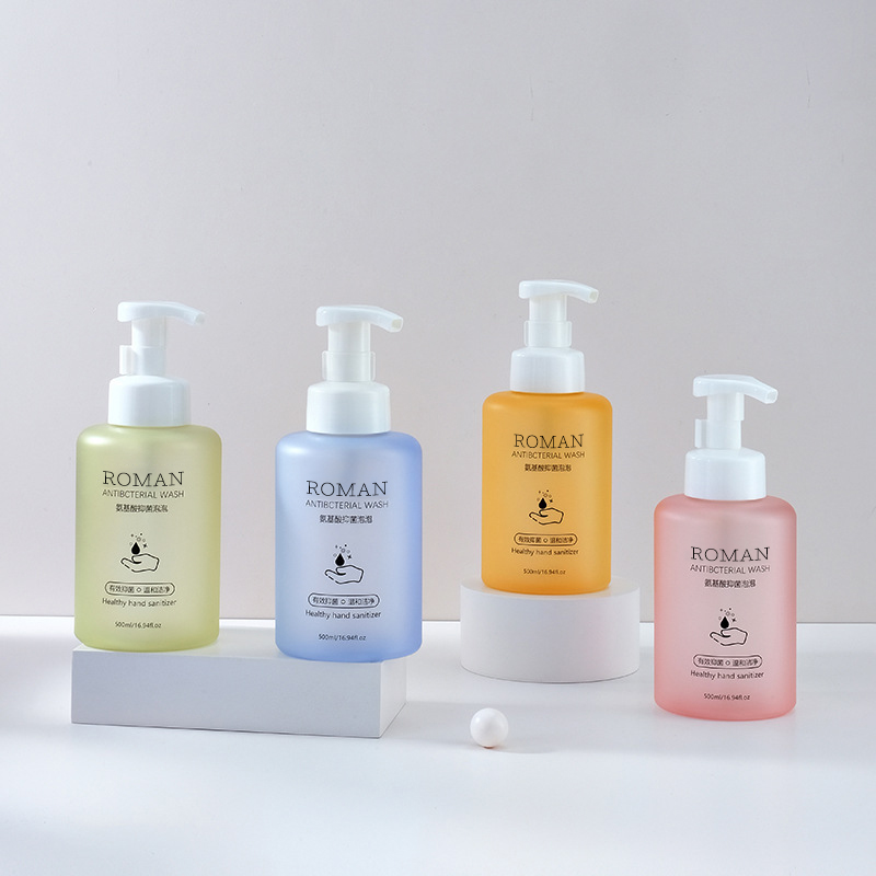 500ml 600ml Matte PET Mousse โฟมขวดกด Hand Sanitizer โฟมขวดล้างหน้า Facial Cleanser ขวดฟอง