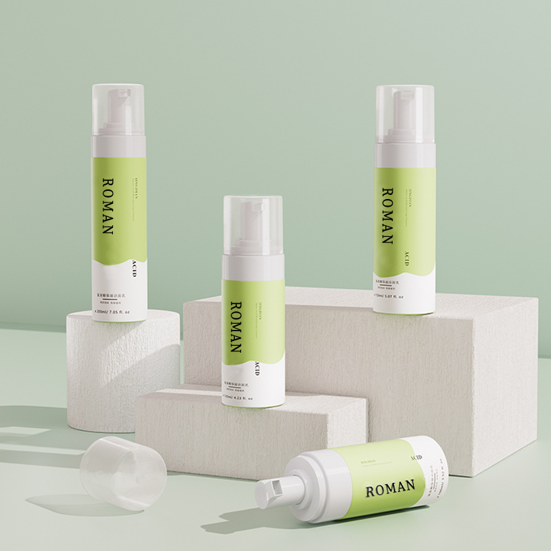 50ml 80ml 100ml 120ml 150ml 200ml โฟมล้างหน้าอินทรีย์ขวดฟองขายส่งฉลากส่วนตัว Amino Acid Moisturizing Cleanser แพคเกจที่กำหนดเอง