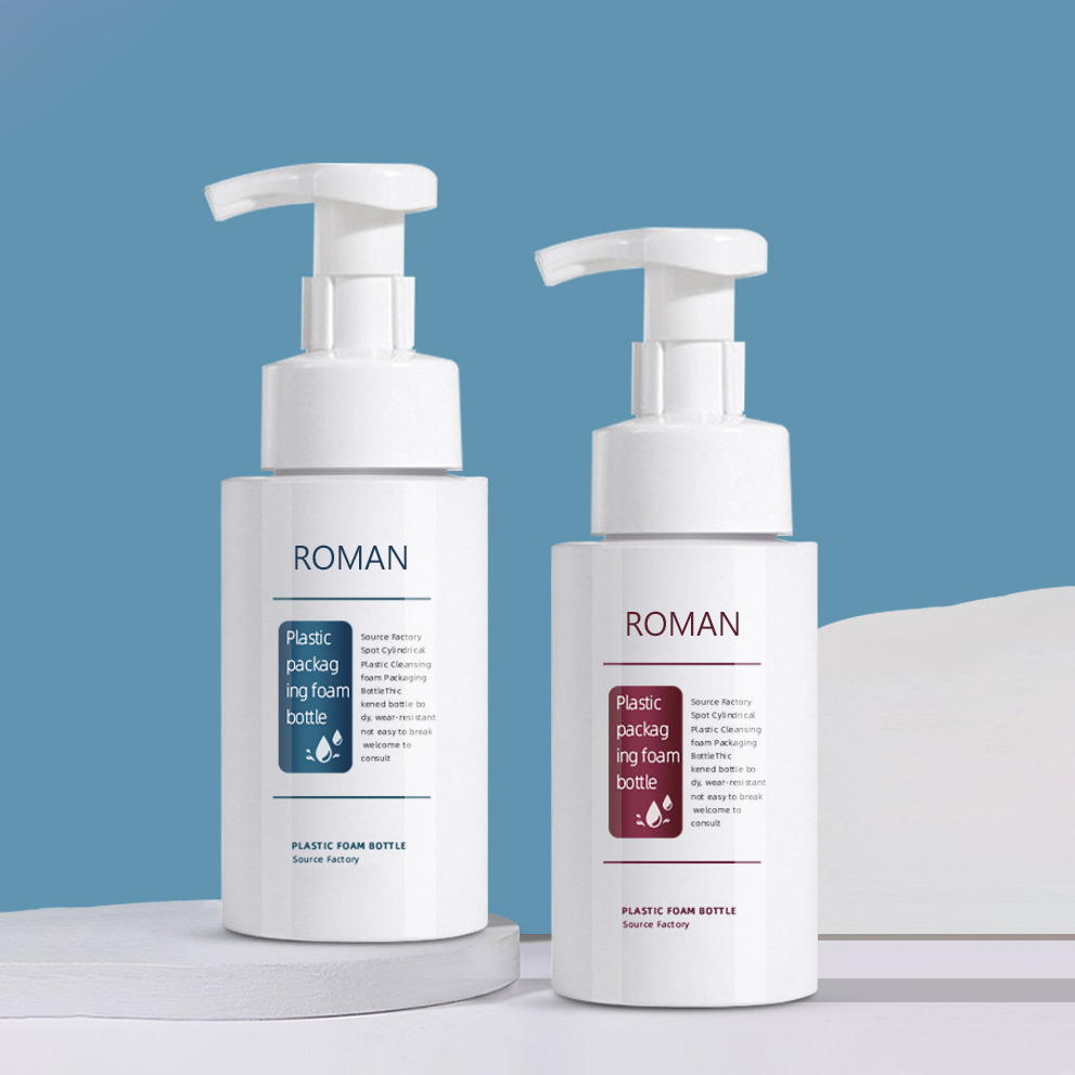 พลาสติกน่ารักรอบ Hand Sanitizer โฟมทำความสะอาดขวดปั๊ม 200ml 300ml 500ml ขนาดสำหรับ Facial Cleanser แชมพูบรรจุภัณฑ์