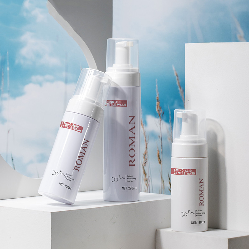 พลาสติกอ่อนโยนทำความสะอาดโฟมสบู่มือปั๊มขวดโฟมบำรุงผิวหน้า Cleanser ขวด 100ML 120ML 150ML 200ML