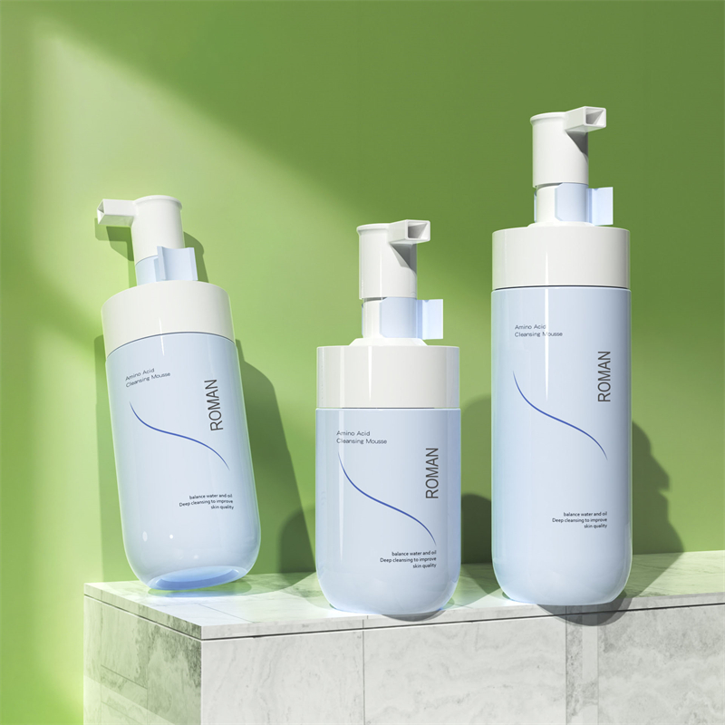 ฉลากส่วนตัว Facial Whitening Foamer มูสทำความสะอาดอ่อนโยน Bubble Cleanser สีฟ้า PET ขวดปั๊มโฟม 150ml 200ml 300ml ฉลากส่วนตัว Facial Whitening Foamer มูสทำความสะอาดอ่อนโยน Bubble Cleanser สีฟ้า PET ขวดปั๊มโฟม 150ml 200ml 300ml