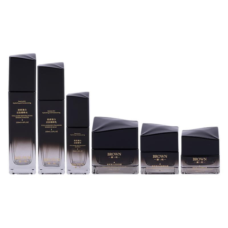 ขวดครีมแก้วทรงสี่เหลี่ยมที่ไม่ซ้ำใครพร้อมการออกแบบฝายกสำหรับบรรจุภัณฑ์เครื่องสำอาง ขวดครีมแก้วทรงสี่เหลี่ยมที่ไม่ซ้ำใครพร้อมการออกแบบฝายกสำหรับบรรจุภัณฑ์เครื่องสำอาง