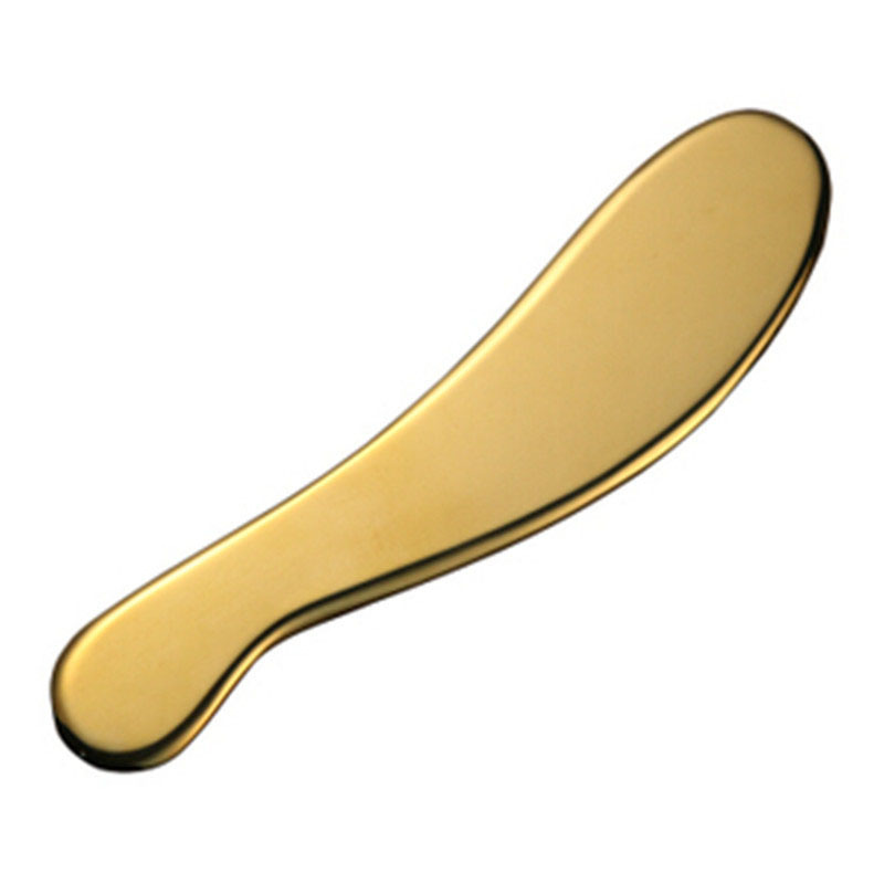 บอร์ด Gua Sha โลหะผสมสังกะสีพร้อมโลโก้นูนและเลเซอร์และตัวเลือกสี