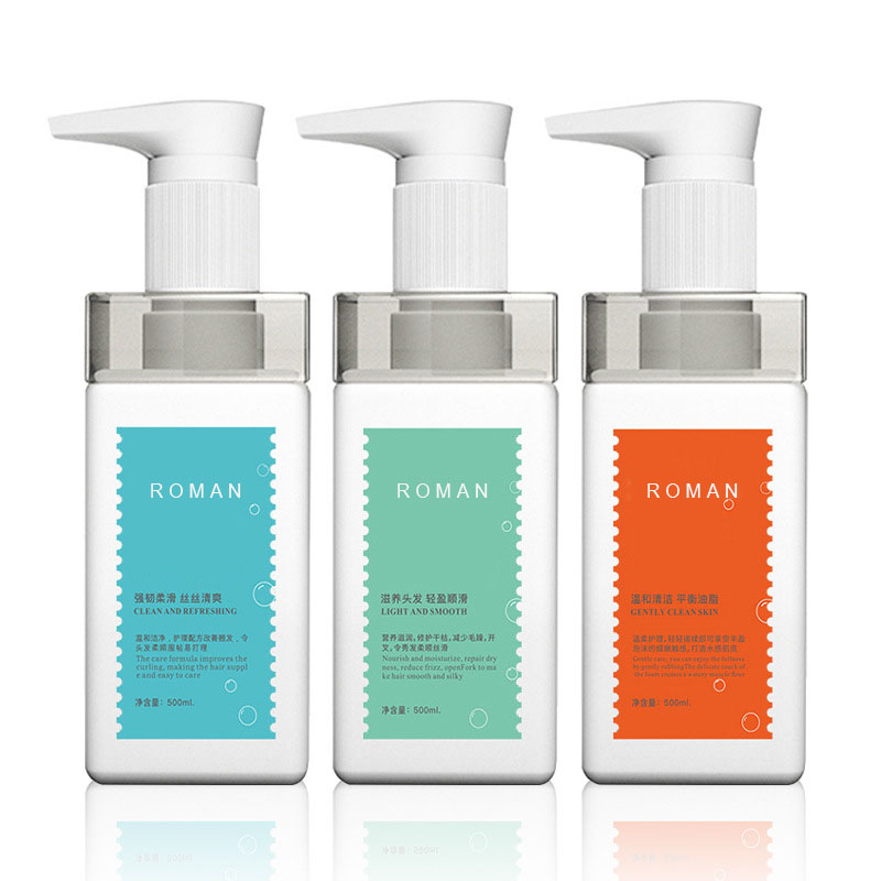 500ml 750ml หรูหราที่ว่างเปล่าเครื่องสำอางสแควร์ไหล่พลาสติกโรงแรมโลชั่นแชมพูขวดปั๊มและครีมนวดผมพร้อมเครื่องจ่ายสบู่ล้างมือ 500ml 750ml หรูหราที่ว่างเปล่าเครื่องสำอางสแควร์ไหล่พลาสติกโรงแรมโลชั่นแชมพูขวดปั๊มและครีมนวดผมพร้อมเครื่องจ่ายสบู่ล้างมือ