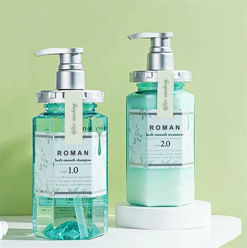 ขวดโลชั่นทำความสะอาดร่างกายเปล่า แชมพูสระผม เครื่องจ่ายเจลอาบน้ำ น้ำยาล้างมือขวดหกเหลี่ยม 300ml 450ml 500ml 600ml ขวดปั๊มโลชั่นพลาสติก PET