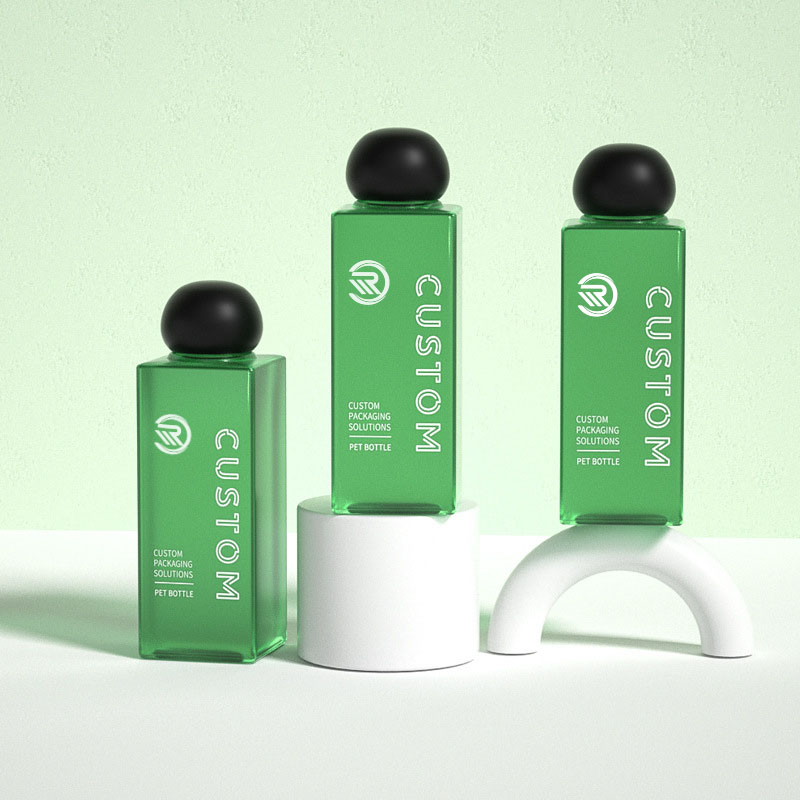 พรีเมี่ยมพลาสติกสแควร์ 200ml 250ml ล้างขวดโลชั่นเครื่องสำอาง Frosted สำหรับเซรั่มดูแลผิวบรรจุภัณฑ์หมึกระดับพรีเมี่ยมพร้อมฝาเกลียวรูปลูก