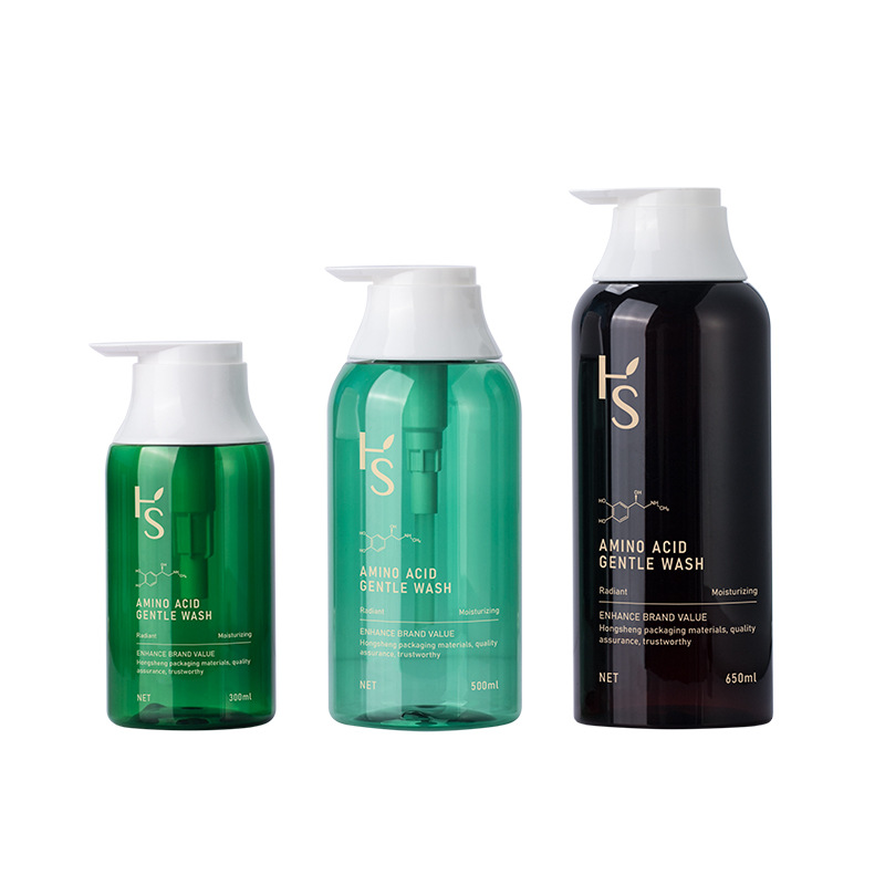 Unique Green 300ml 500ml 650ml PET New Shape Body Lotion ครีมขวดเปล่าขวดแชมพูไหล่กลมพร้อมปั๊มซีลสำหรับผลิตภัณฑ์ดูแลผิว Unique Green 300ml 500ml 650ml PET New Shape Body Lotion ครีมขวดเปล่าขวดแชมพูไหล่กลมพร้อมปั๊มซีลสำหรับผลิตภัณฑ์ดูแลผิว